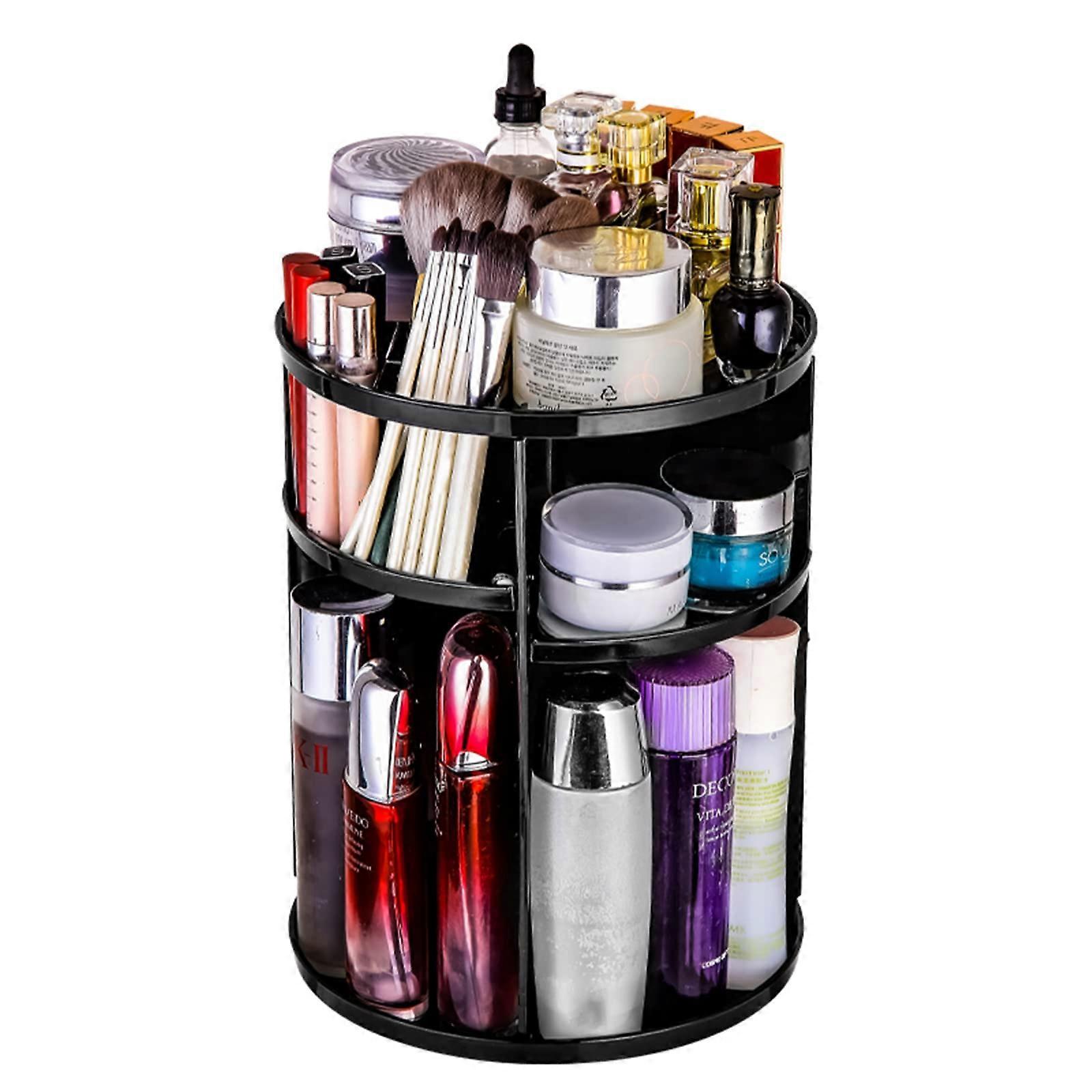 Bath Organizer 360-Degree Rotating Makeup Organizer, Countertop Bathroom Storage, DIY Adjustable