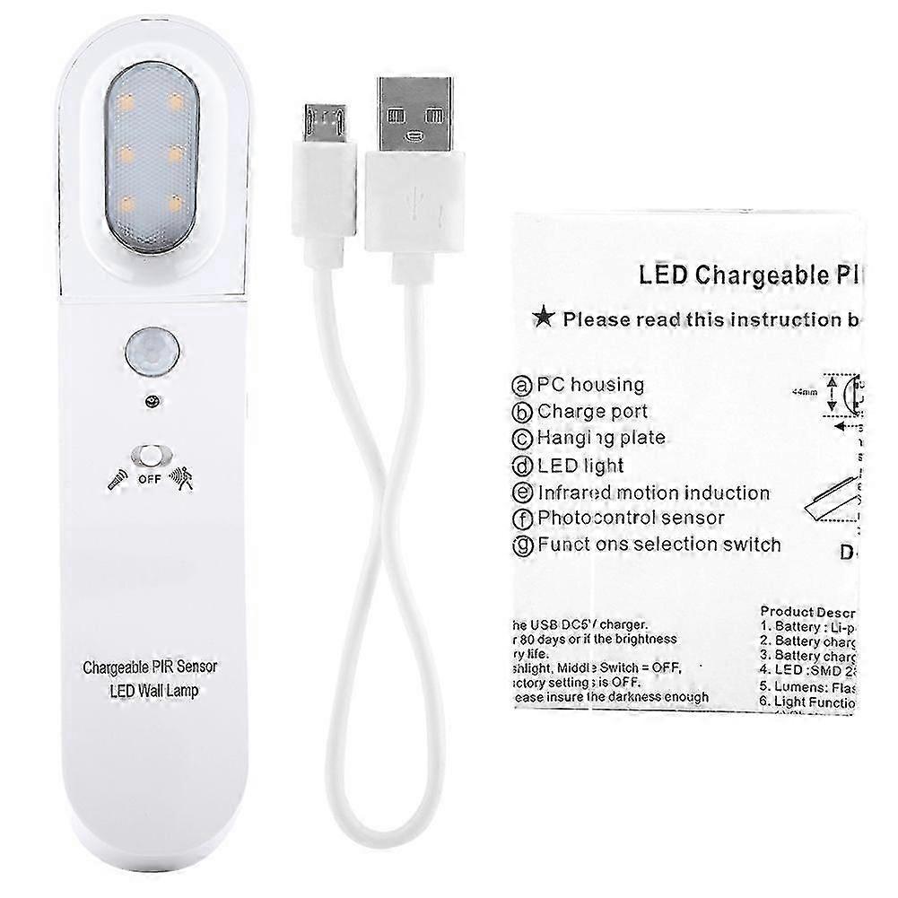 Motion Sensor Light Human Body Infrared Detector Smart Sensor Night Light (White whtie light)