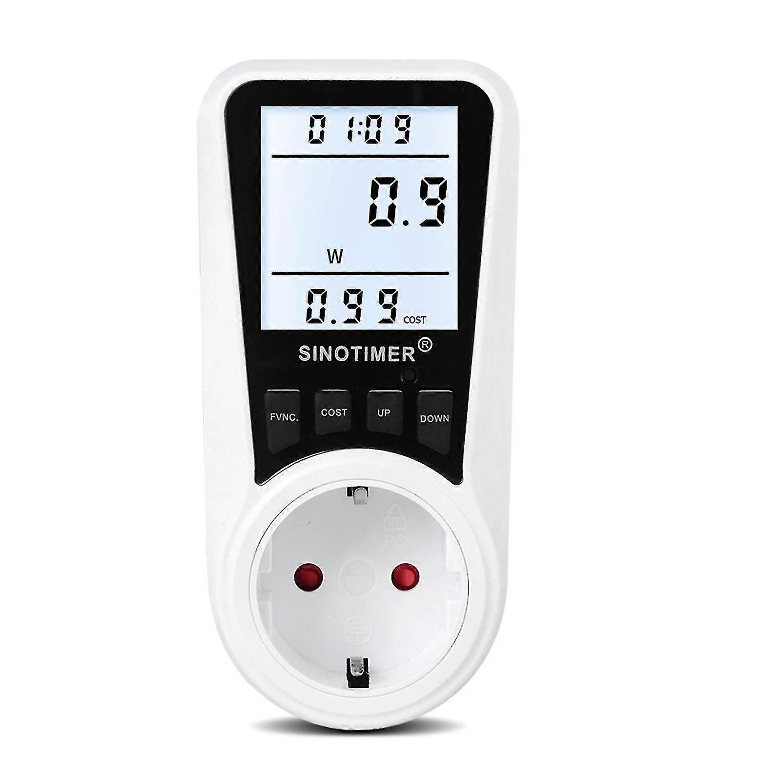 Digital Wattmeter Ac Power Meter Lcd Energy Meter Power Monitor Eu Uk Plug Socket Kilowatt Wattage Voltage Meter
