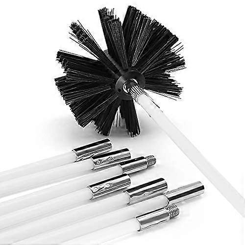10 Feet Dryer Vent Cleaner Kit, Dryer Duct Cleaning Kit, Includes 8 Flexible Rods, Synthetic Brush Head, Flexible Lint Remover