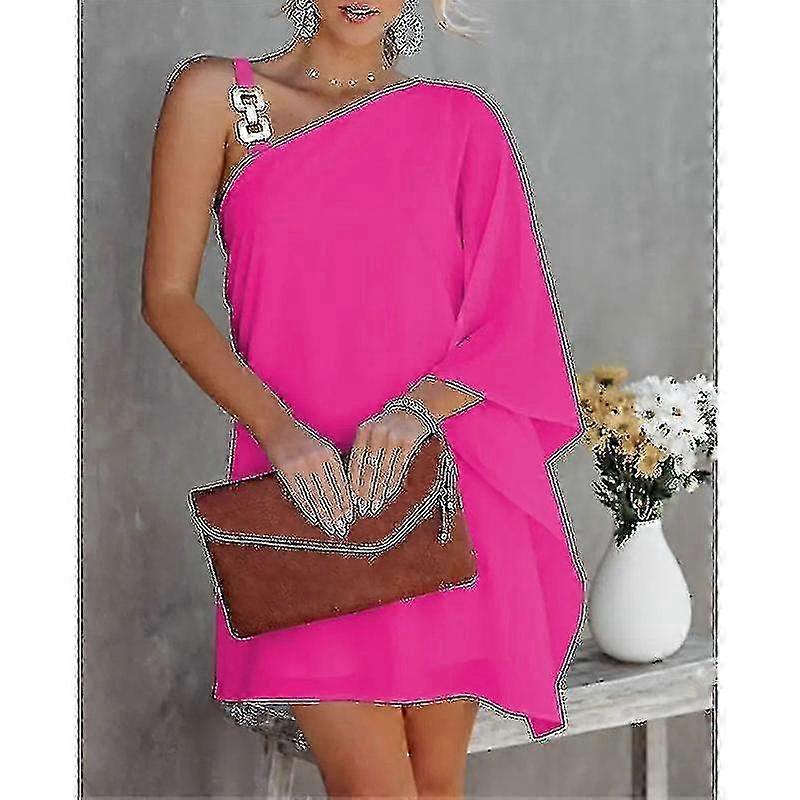open lace back dress Marcella Women's Manhattan One Shoulder Midi Dress