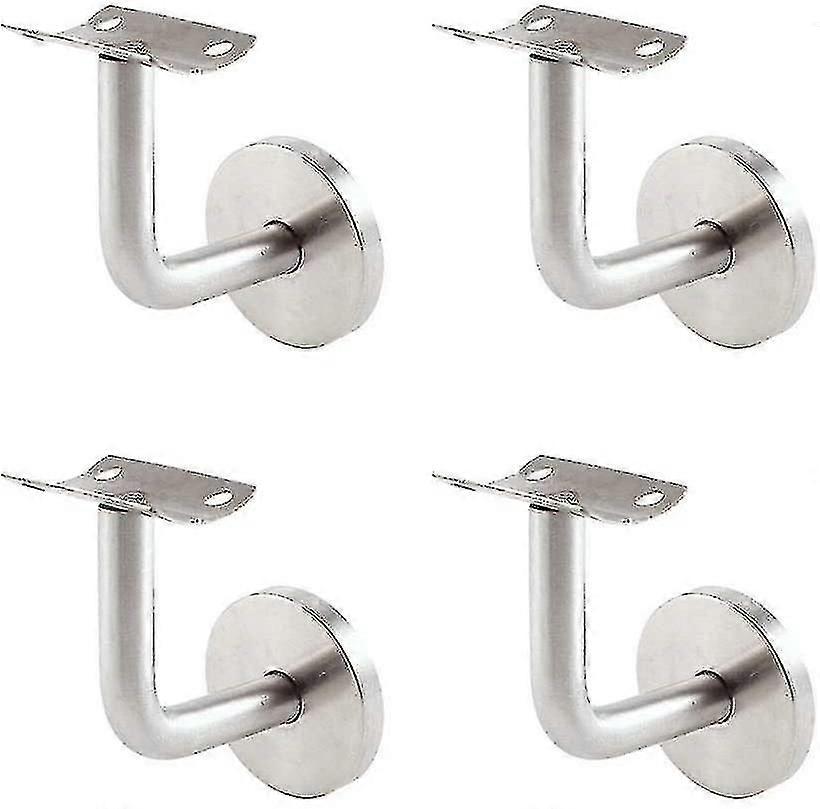 4 pièces de support de main courante en acier inoxydable Support mural Home Improvement Escalier Main courante (argent)