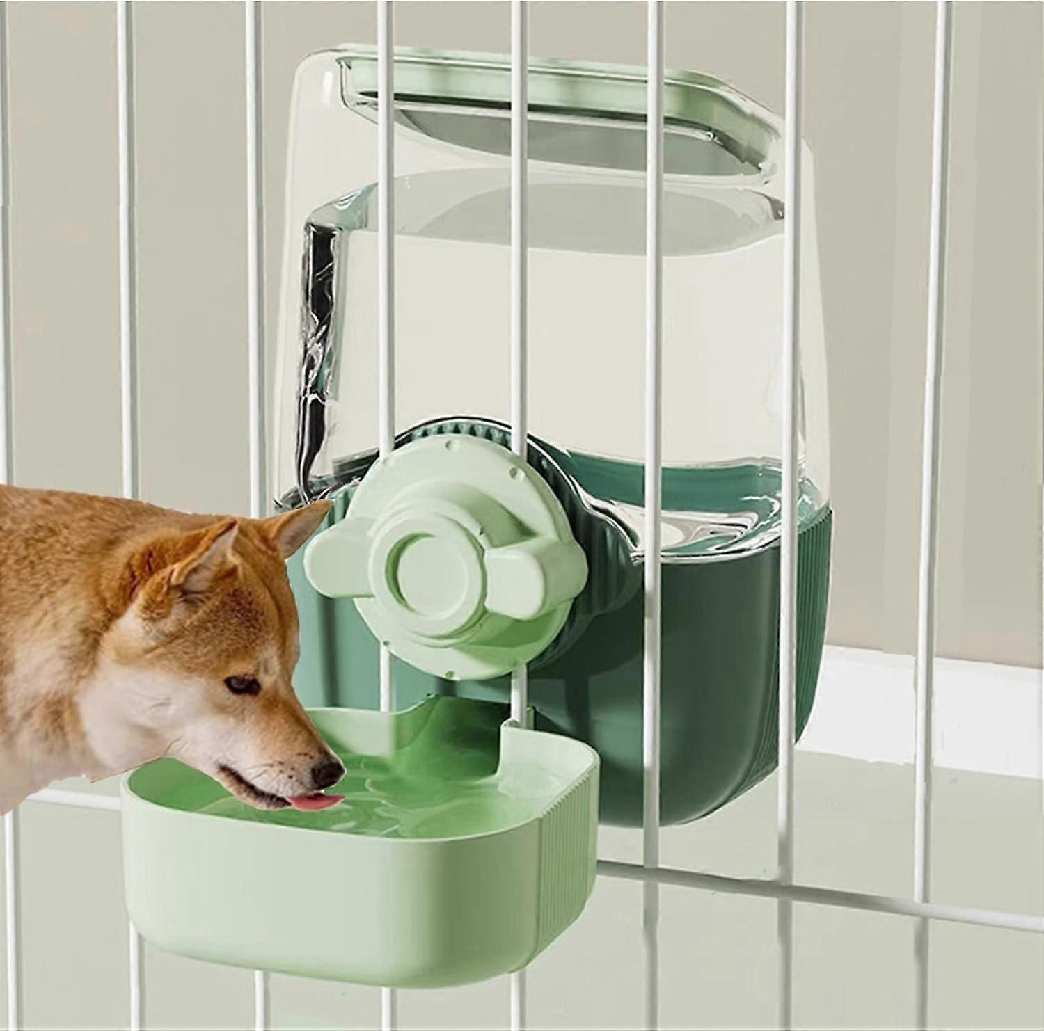 Pet Hanging Automatic Feeders For Rabbits And Cats Gravity Feeders With Water Set Green Cage Feeding Station For Pets