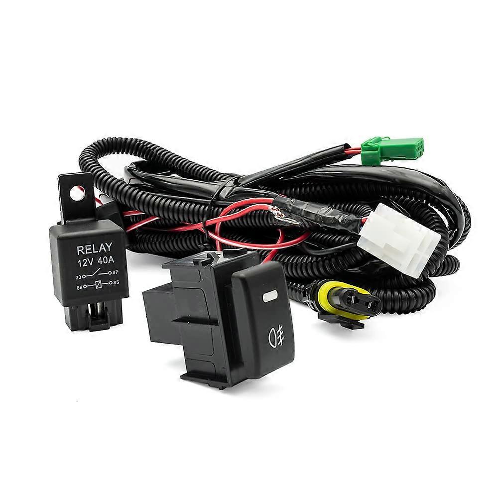 H11 880 881 H8 Fog Light Wiring Harness Socket Connector 12V 40A Relay Kit Switch Compatible with Nissan Titan Armada 350Z 370Z GT-R Xterra