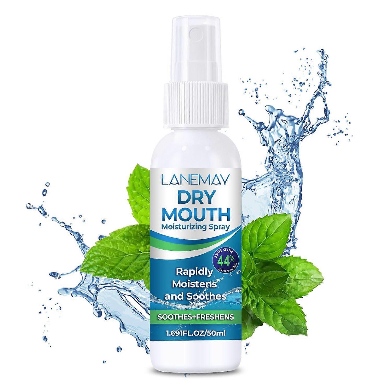 Moisturizing Dry Mouth Spray, Moisturizing Spray for Dry Mouth and Bad Breath, Gentle Mint - 50ML