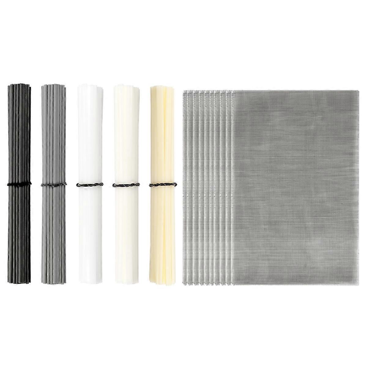 110Pcs Plastic Welding Kit,ABS PP PVC PE Plastic Welding Rods,