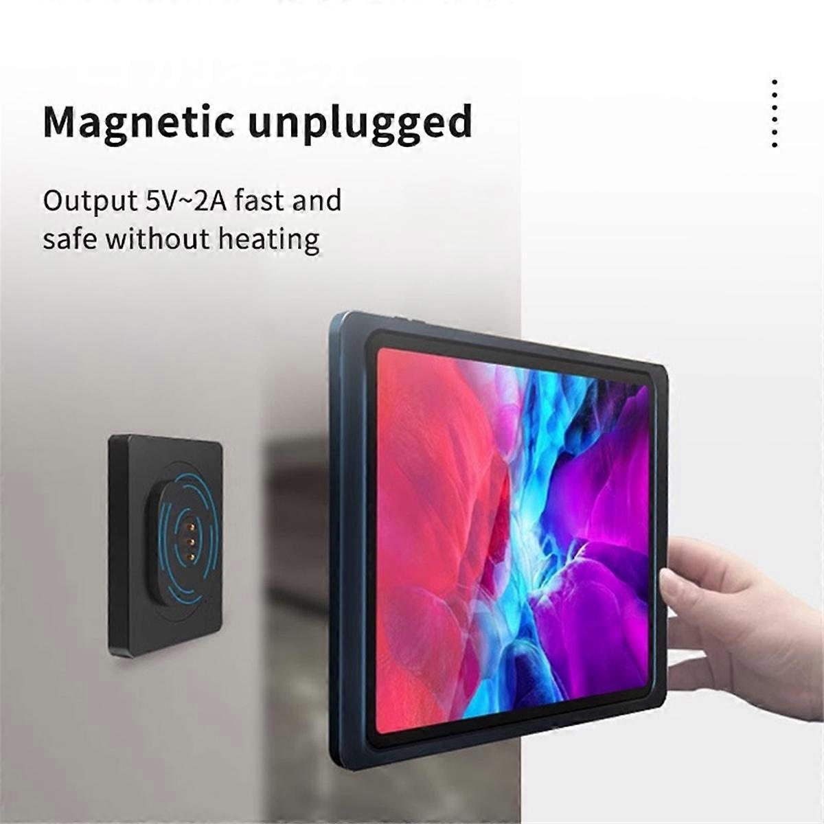 Magnetisk vægmonteret oplader vægopladningsstik tablet magnetisk beslagholder til tablet af type
