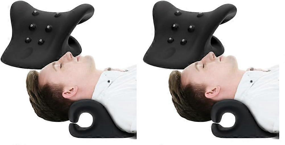 Neck Shoulder Traction Device for Cervical Spine Alignment, Magnetic Relaxer, Adjustable Size, Comfortable Material