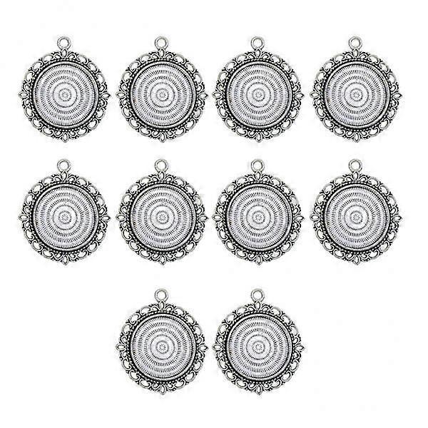 Round Pendant Cabochon Base Setting Kit for DIY Jewelry Crafting
