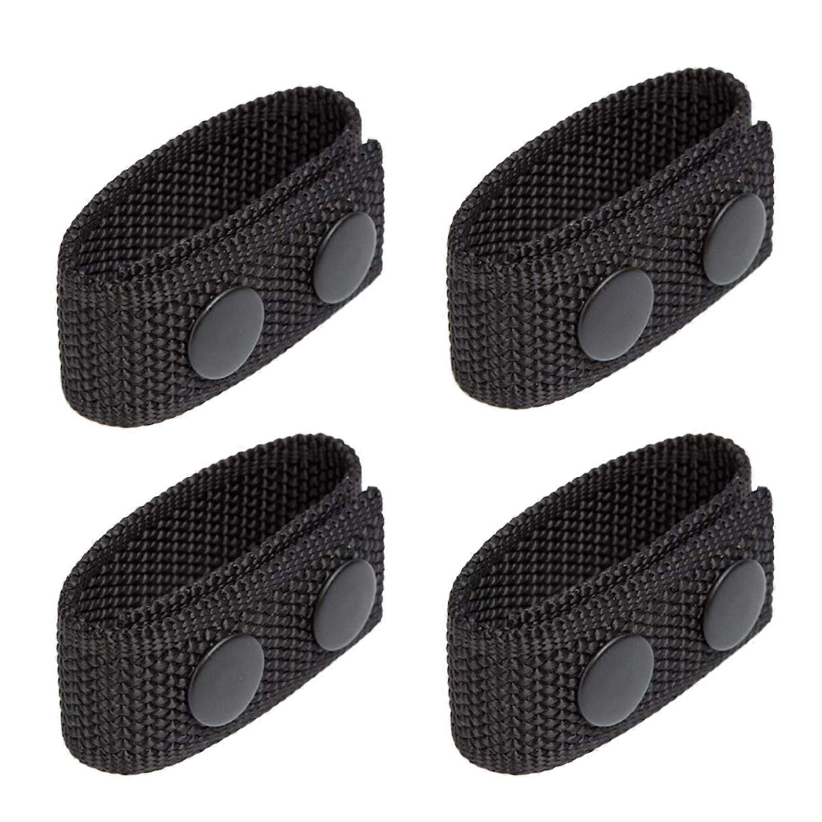 4Pcs Nylon Belt Keeper with Double Snaps Buttons, Durable Duty Belt Belt Keeper Double Snaps for 2-2.25 Inch Belt