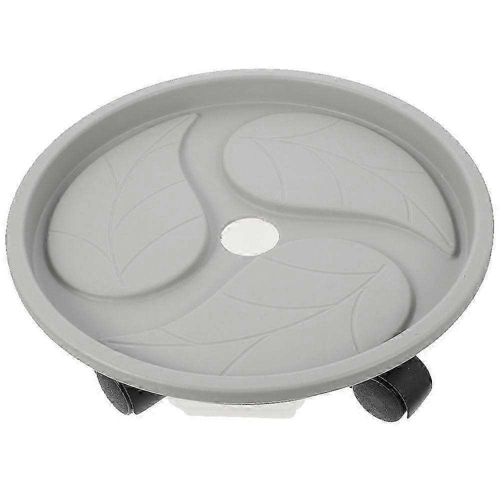 ラウンドフラワーポットトレイ 36x36x10.4cm - ガーデンバルコニー用ローリングプラントソーサー