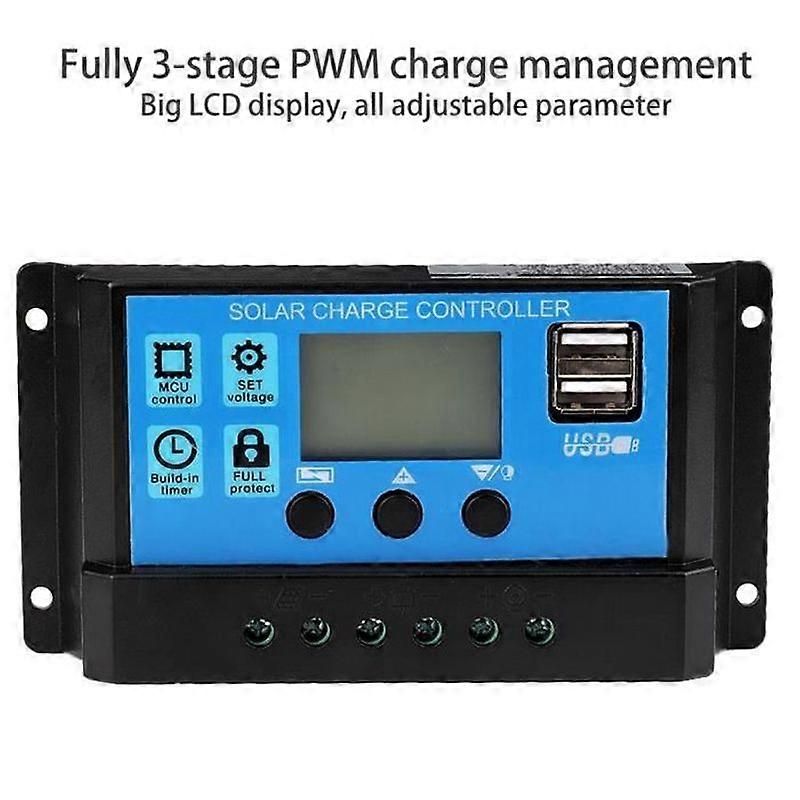 Regulator Kit Automatic Solar Charge Controller PWM Solar Battery Charger 30A