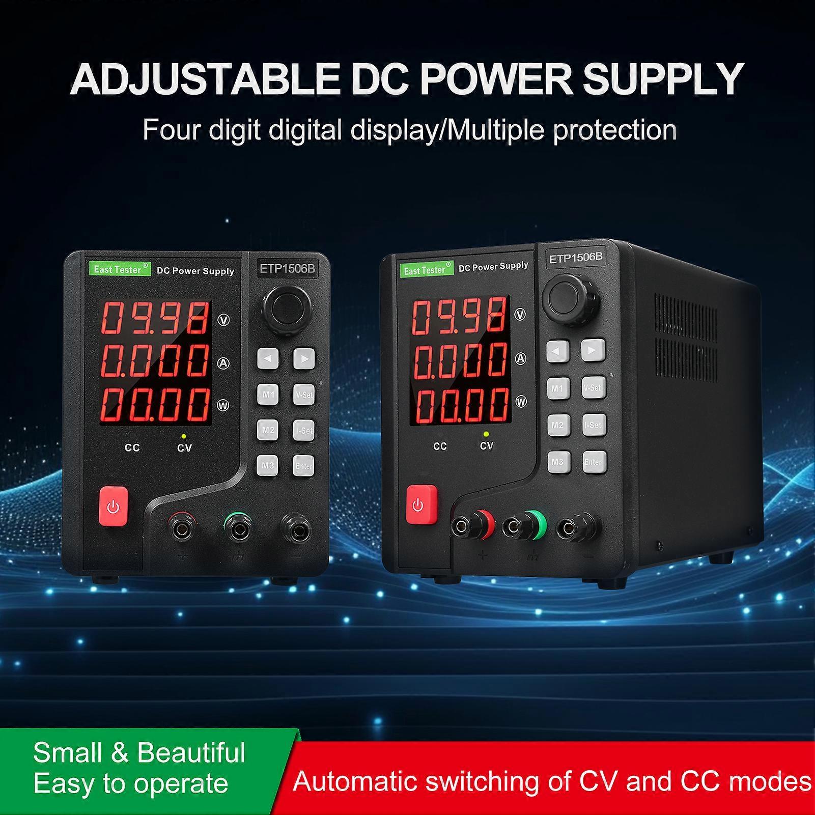 Ost-Tester ETP1506B DC-geregeltes Netzteil 90W 15V 6A Einkanaliges DC-geregeltes Netzteil Hochpräzise Encoder-Einstellung Wartung St