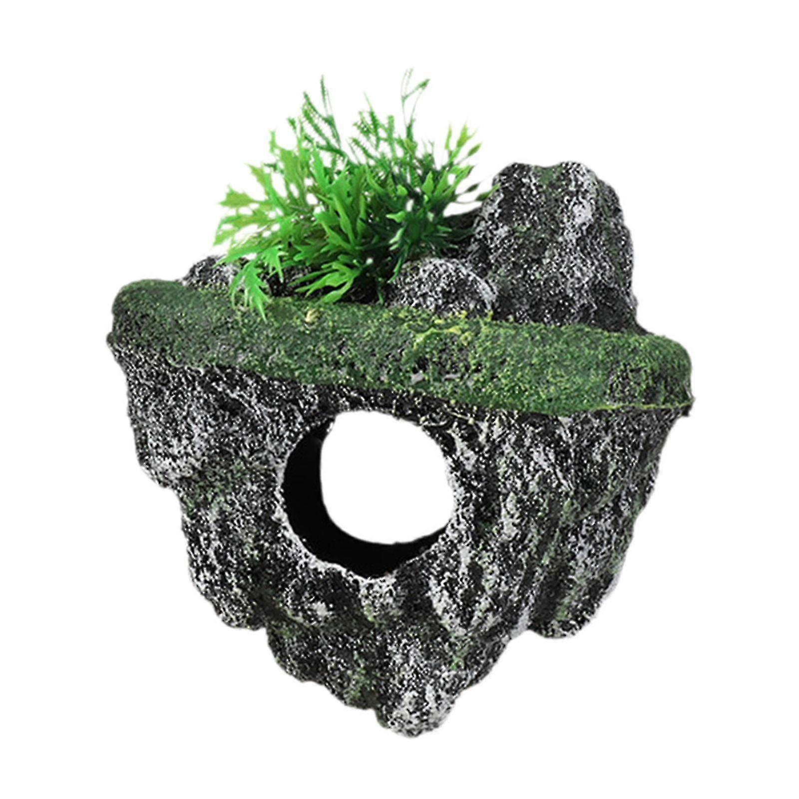 Decorative Fish Tank Accessories for Creating a Micro Landscape Atmosphere in Aquariums with Hiding Features