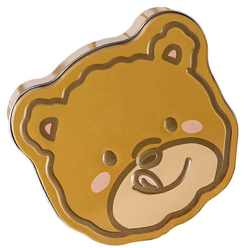 Adorable Bear Shaped Tin Cookie Jar for Sweets, Treats & Candy Storage – Perfect for Home Decor and Parties