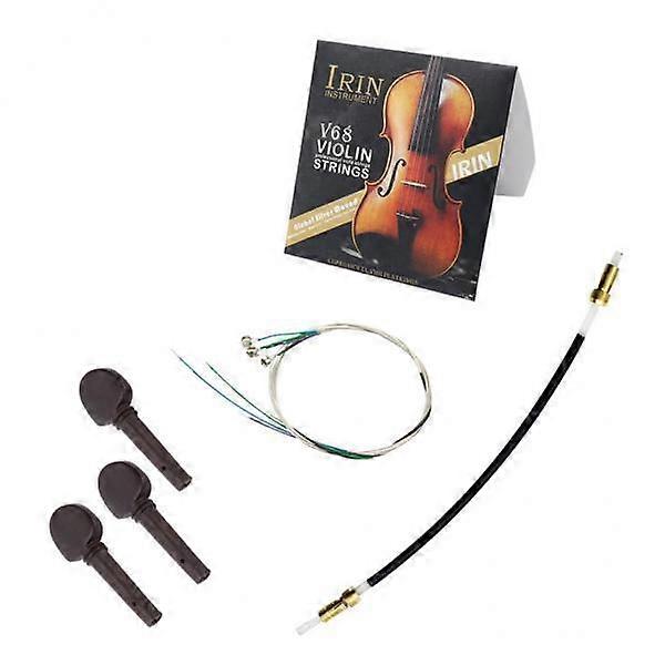 2x 1 Set of Violin Replacement Strings with Tuning Pegs + End Rope