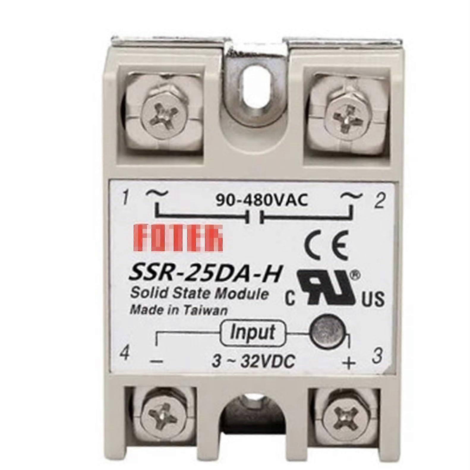 SSR-25DA-H Solid State Relay Module 25A Load DC Control Input AC Output High Isolation