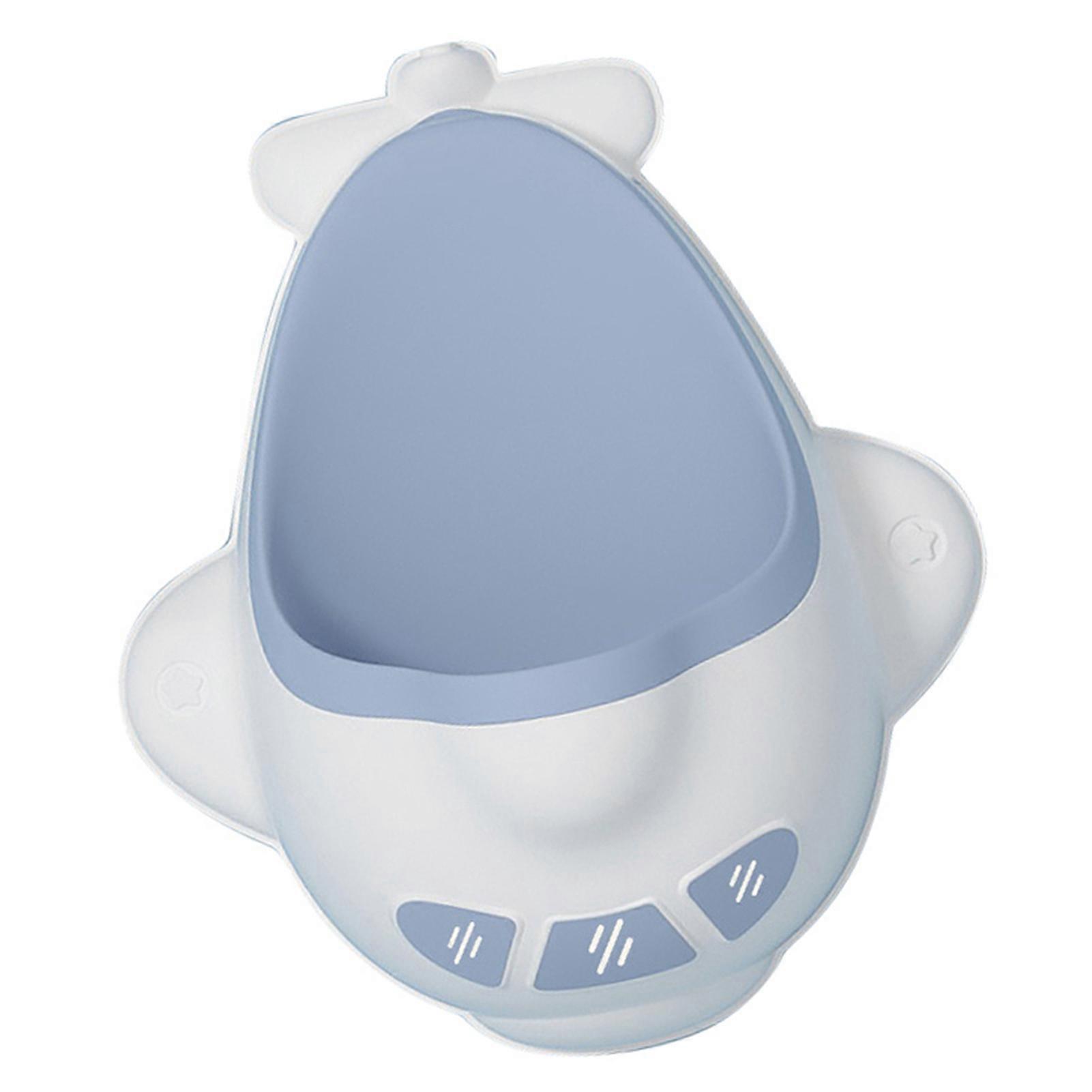 תינוק בן סיר אימון בצורת מטוס משתנה ניתנת להסרה ניקוי קיר רכוב אסלת משתנה לילדים כחול 