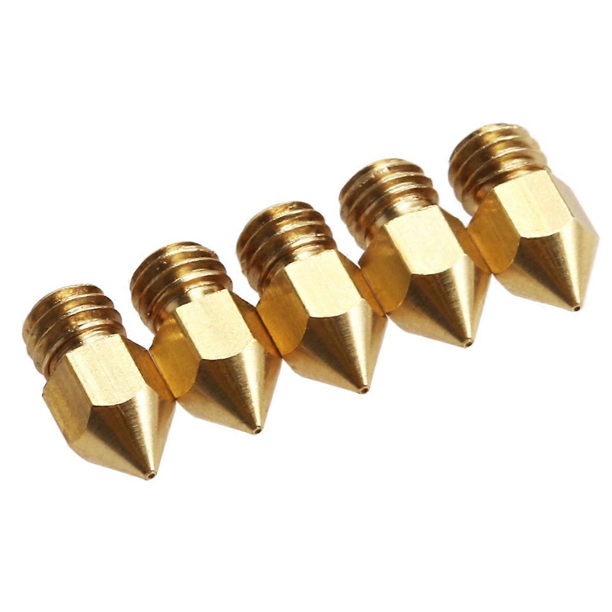 Nozzles for 3D Printer 5Pcs Golden PTFE Tube Compatible with 1.75mm ABS Printer