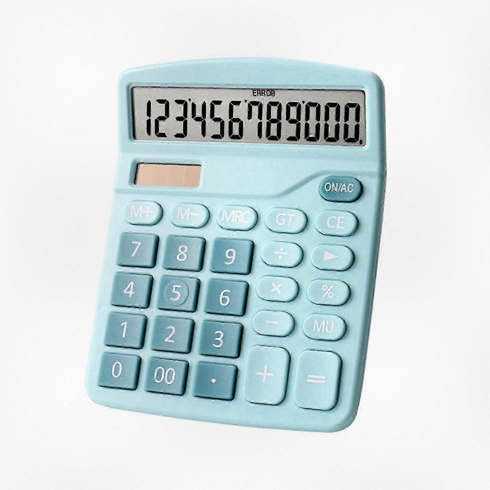 12-Digit Desktop Calculator with Large LCD Display, Solar & Battery Dual Power for Home, Office, and Basic Business Use