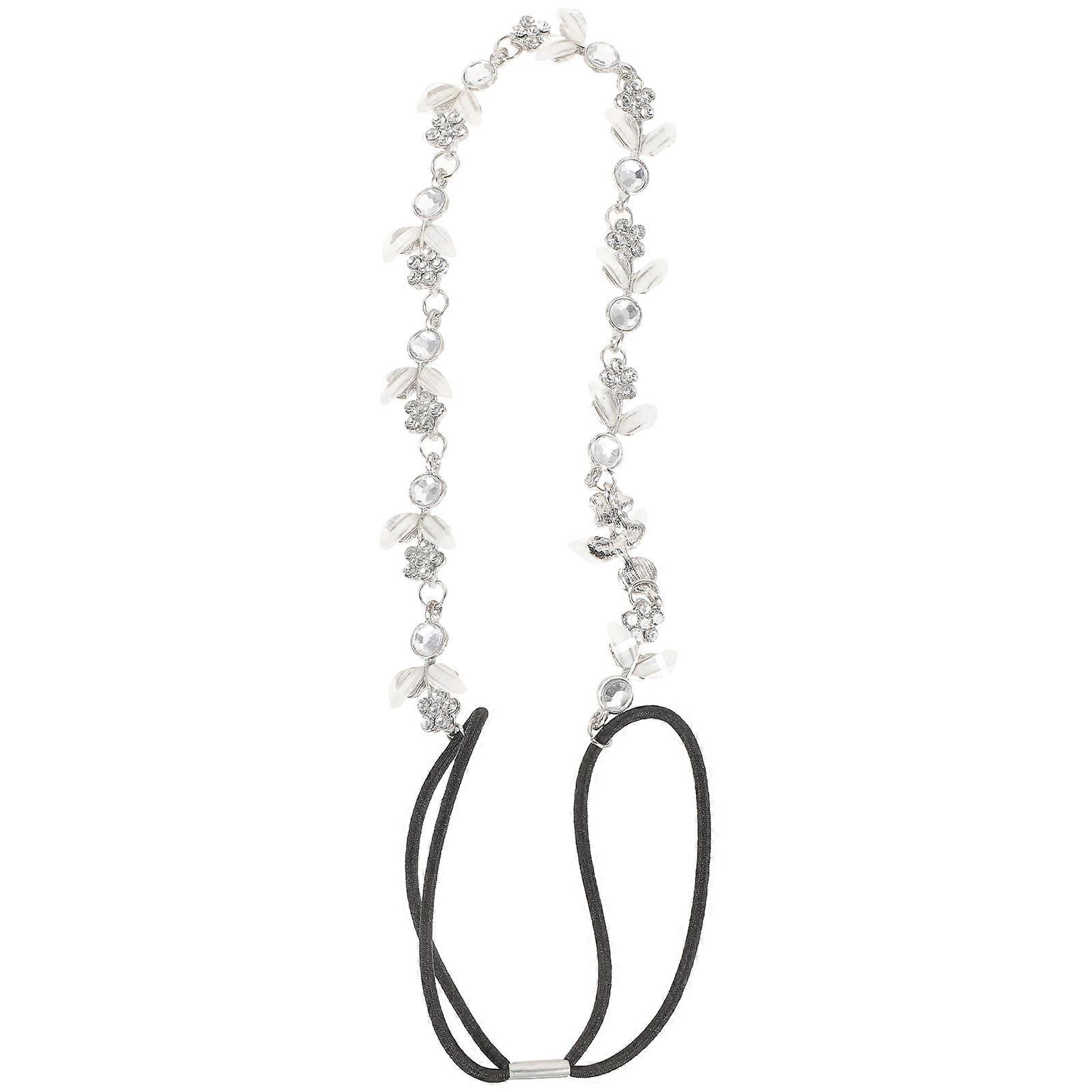 عصابات الشعر الحزب حجر الراين أغطية الرأس المزينة المناسبات الخاصة النساء الفتيات التبعي فضي 325mm 1 مجموعة