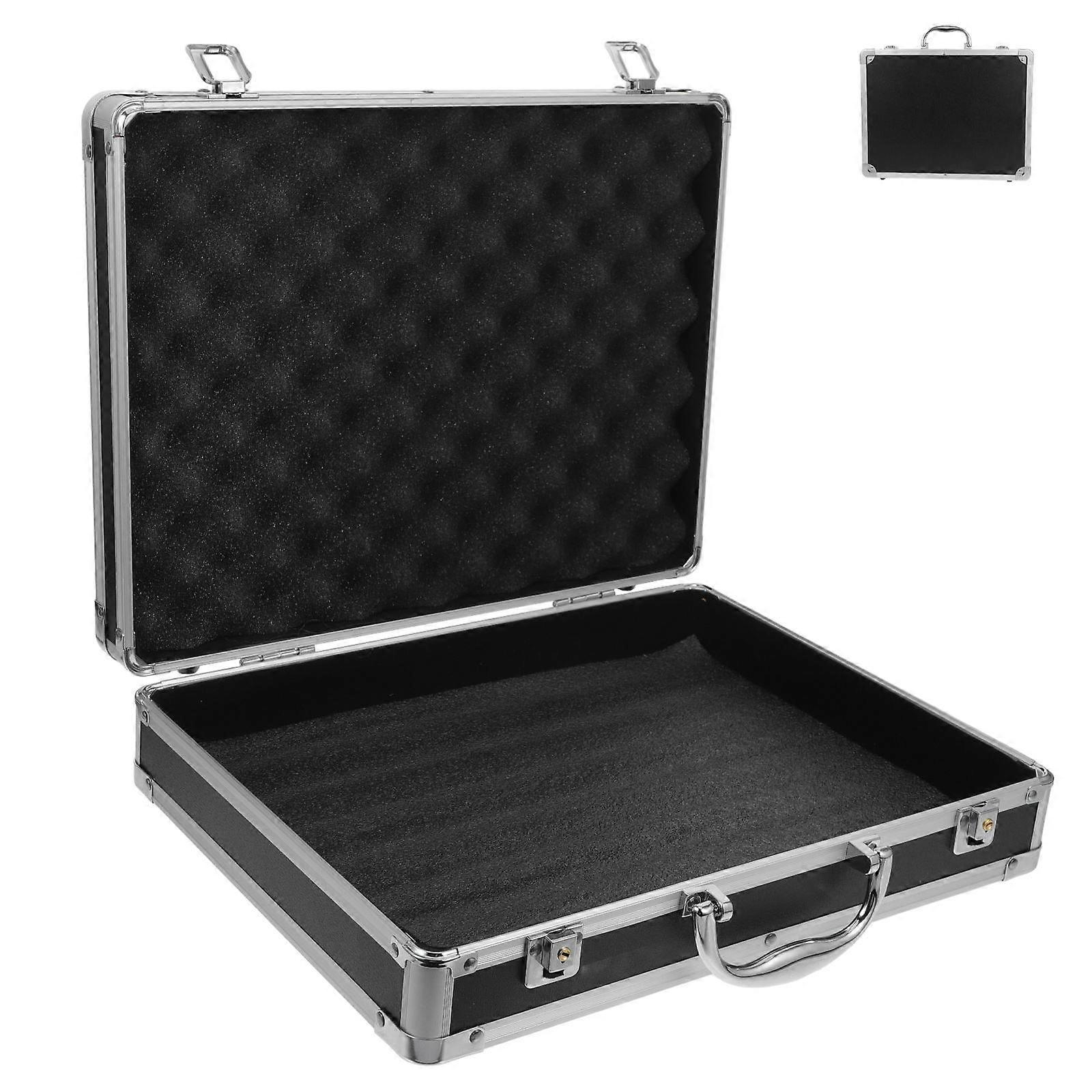 Aluminum Alloy Toolbox Shockproof Carrying Case for Tools Accessories Portable Briefcase Design for Professionals and DIY Enthusiasts
