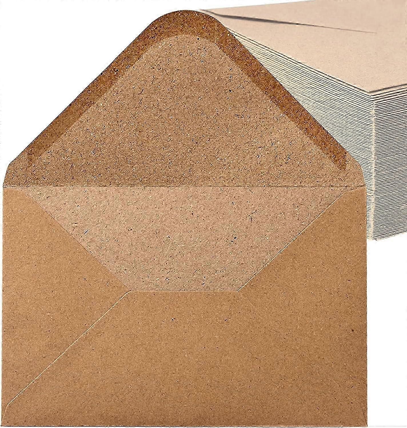 kirjekuoret (100 kpl) vanha voimapaperi/ikkunaton - C6-162 x 114 mm, kirjekuoret, sulje