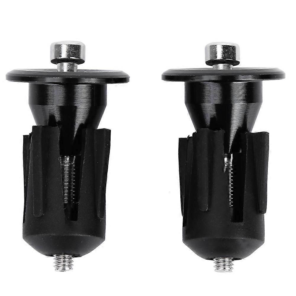 1 Pair Black Aluminum Alloy Bicycle Handlebar End Caps 22 x 42mm