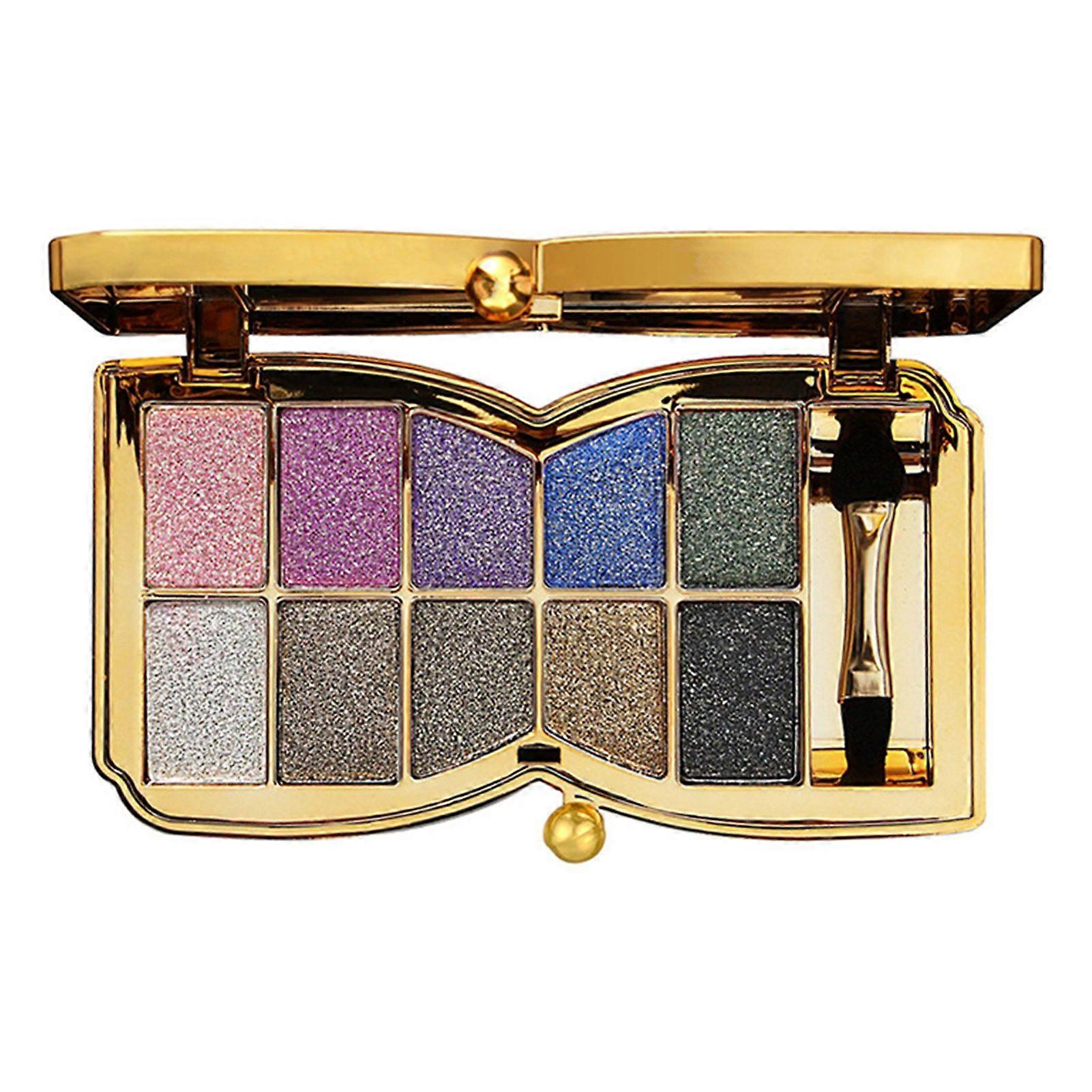 Sparkling Shimmering Eyeshadow Palettes Smudge-proof Portable Eye Makeup Tool for Party/Daily Use