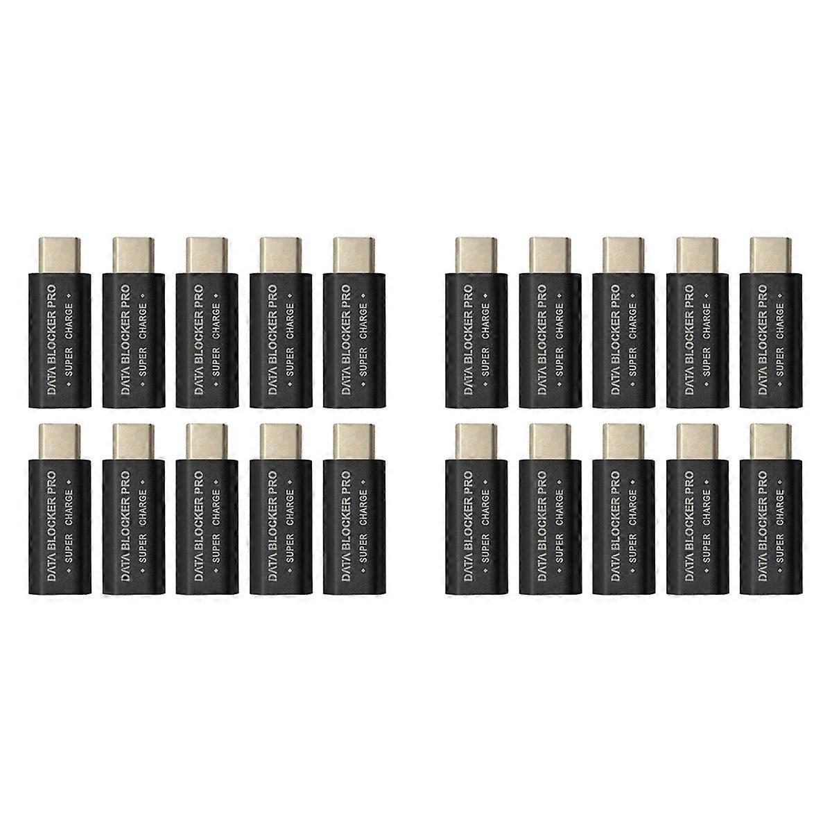 20 stks USB Type-C Data Blocker Preventie Geslachtsverandering Connector USB-C Connector Adapter voor Blockin