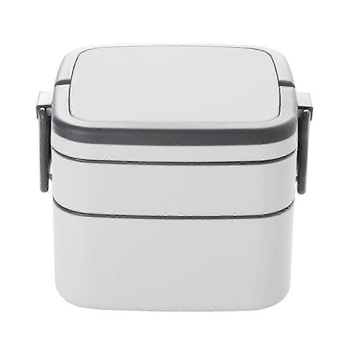 Portable Plastic Double-Layer Lunch Box Heating and Leak-Proof Multilayer Fitness Student Lunch Box