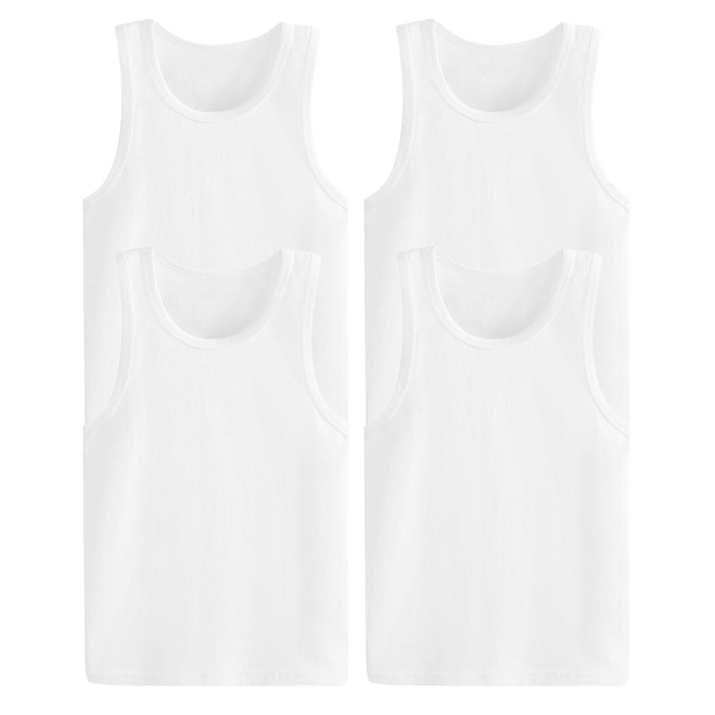 Kid Vests Youth Vest Boys Lightweight Sleeveless Jacket 110cm Cotton 4Set White
