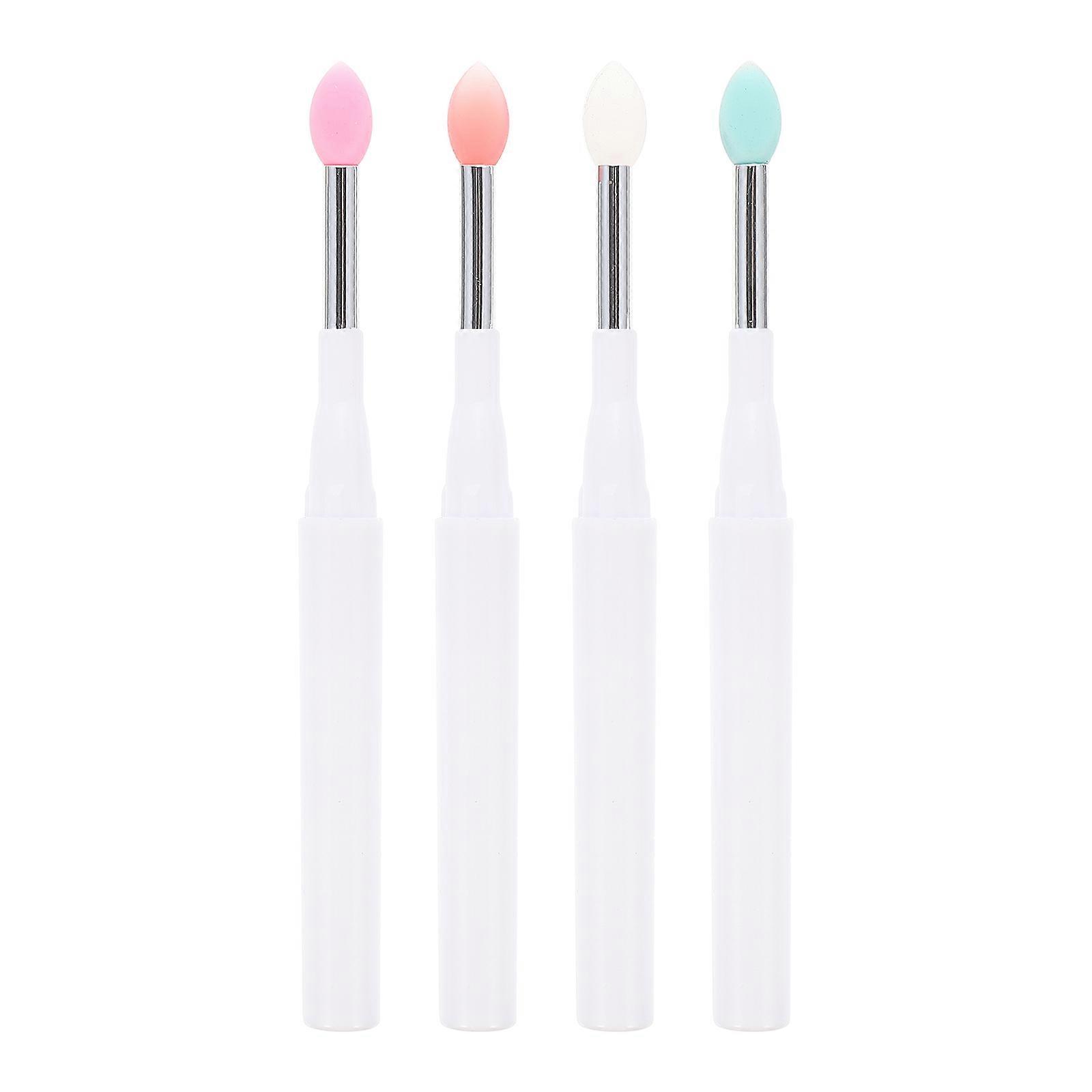 Lip Brushes Applicator Silicone Brush Props Travel 4Pcs