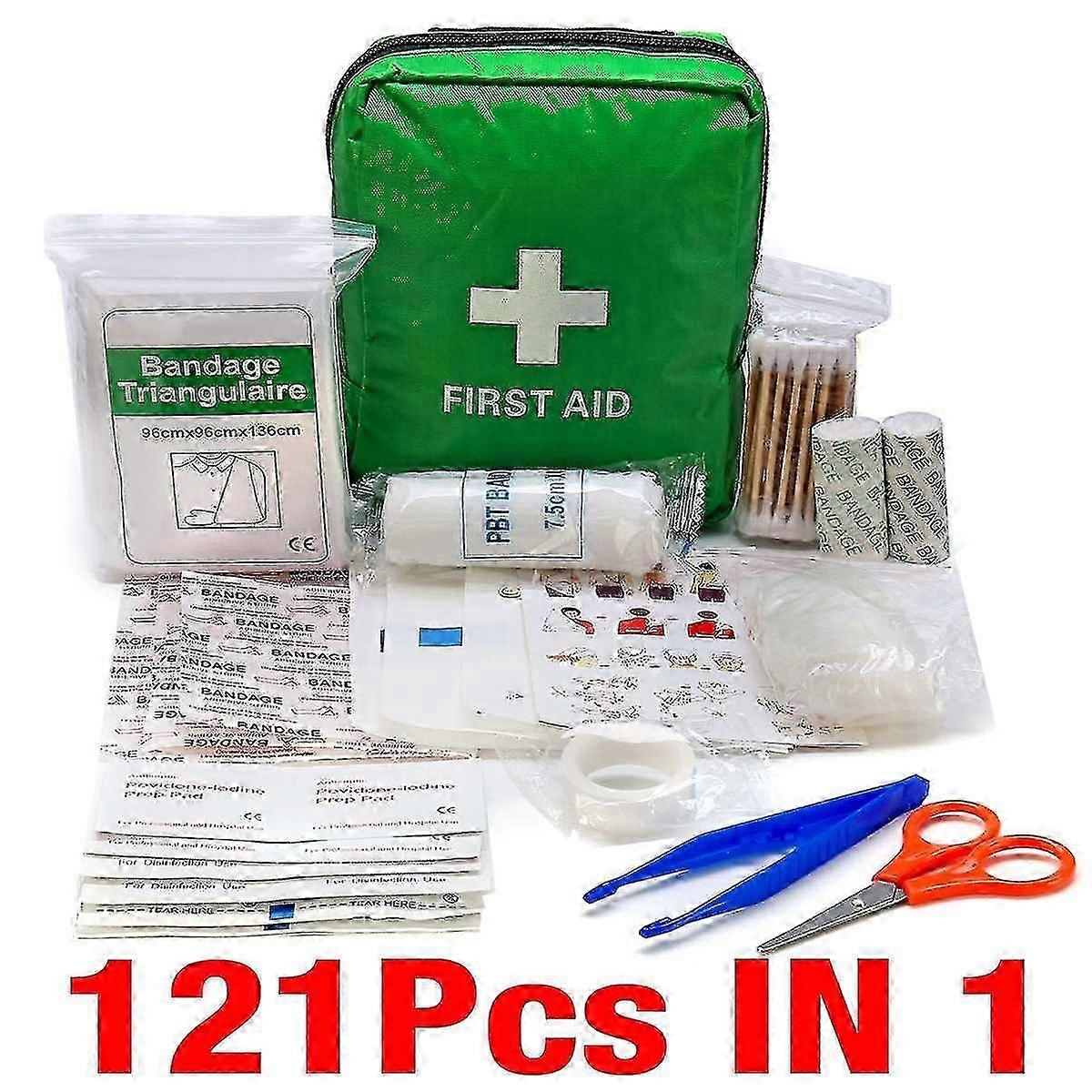 First aid survival bag for camping - 51pcs portable emergency tools