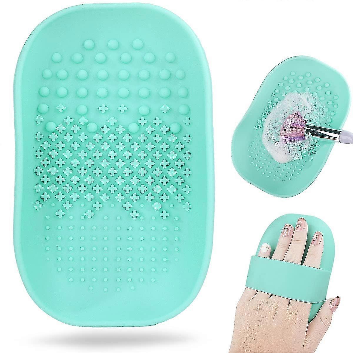 Silicone Makeup Brush Cleaning Mat, Green