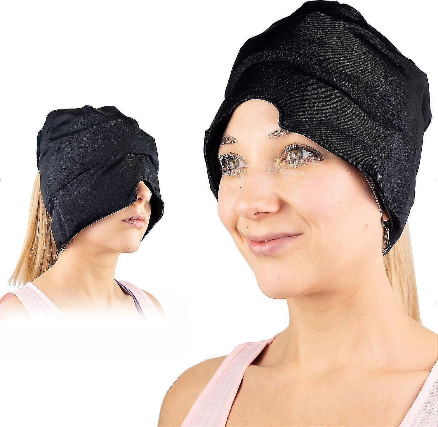 Migraine Cap - Instant Cold Compress - Shiatsu Head and Face Cap - Cold Compress for Eyes