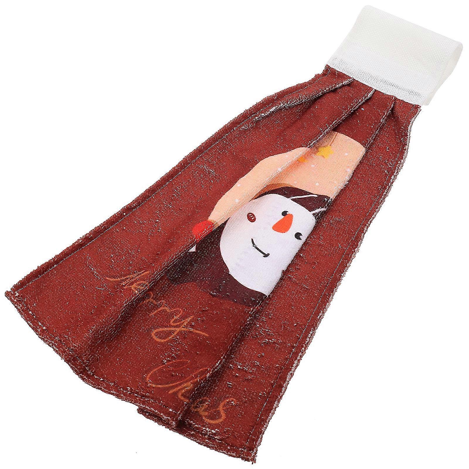 Christmas Hand Towel Absorbent Kitchen Bathroom Rectangular Microfiber 1Pack