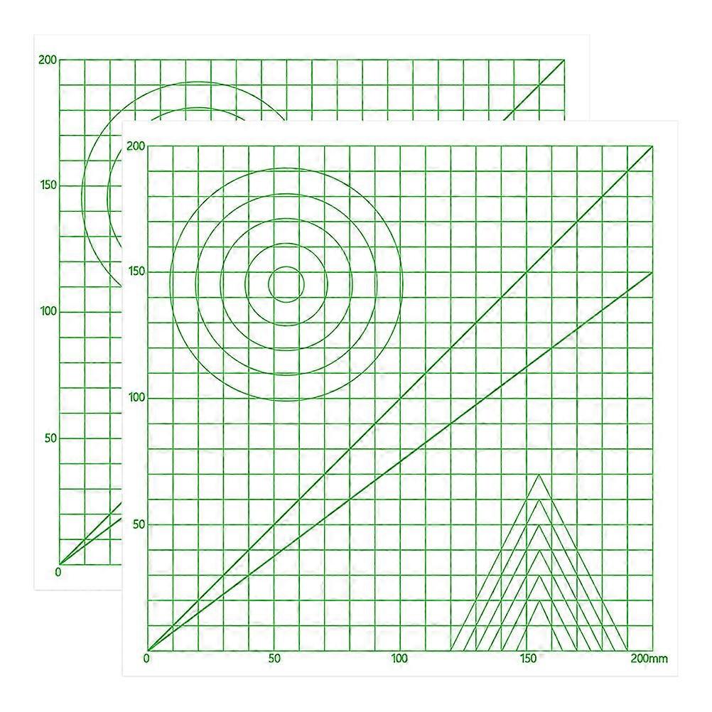 3D Pen Mat Replacement Mat Artistic Platform For 3D Printing Pens Square Green 22.00X22.00X0.05CM High Precision Drawing 2Pcs