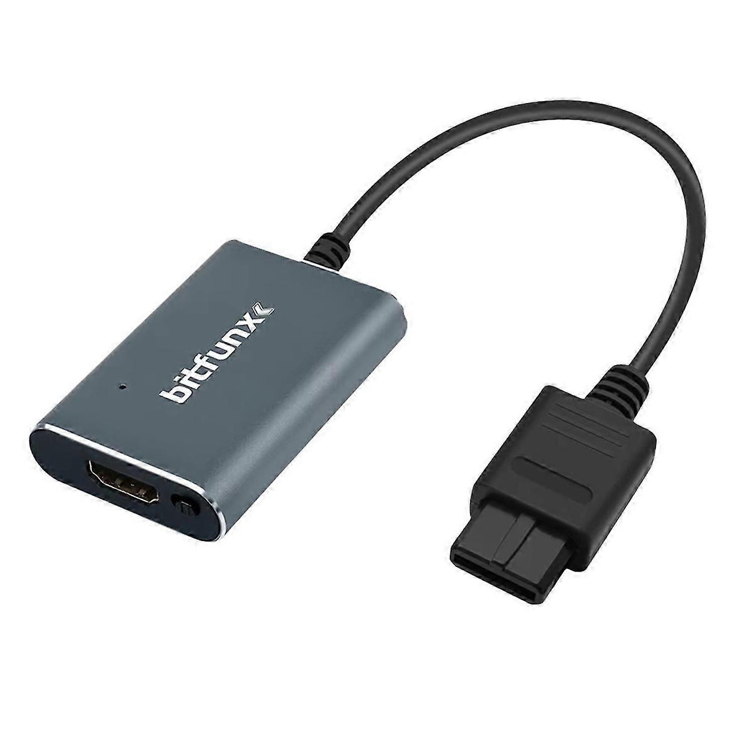Bitfunx 720P HDMI-Compatible Adapter AV/SV Auto   with 4:3/16:9   for N64/SNES/SFC/NGC Con