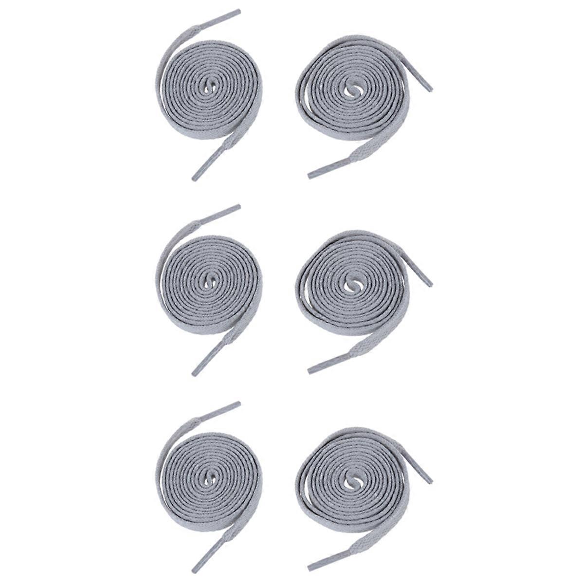 Trainers Plastic Tips 52.4 Long Grey Flat Wide Shoe Laces Strings 2pc