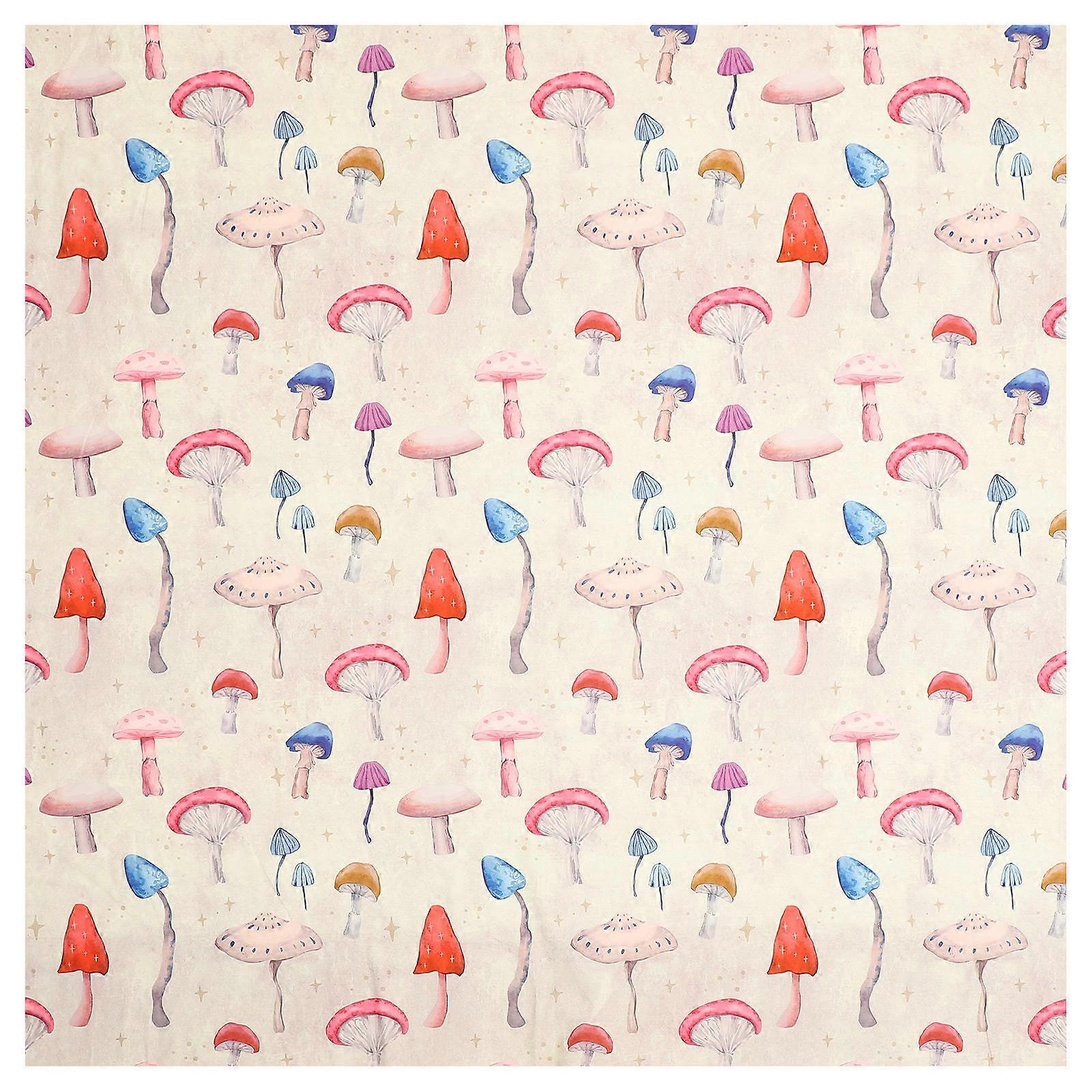Mushroom Tablecloth Polyester Friends Dining Table 140x140cm Reusable 1Set