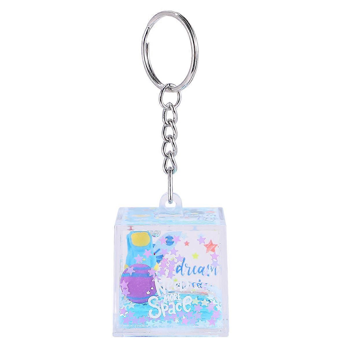 Astronaut Pendant Key Chain With Liquid Quicksand For Bag Hanging And Key Identifier 1Set