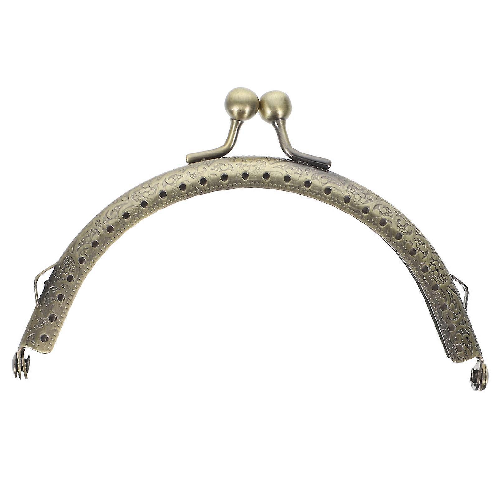 Handbag Frame Clutch Frame Iron Kiss Lock Purse Frame Semicircular Arch For Diy Craft Handmade Dark Brown 10.5x1.5x4cm Size 4 Set