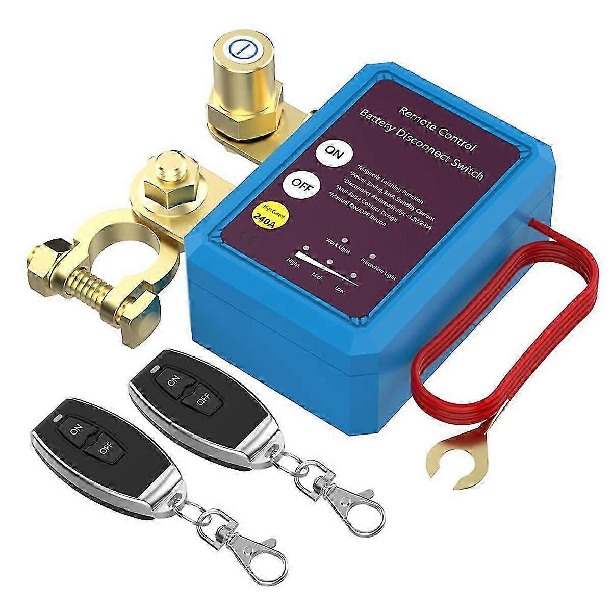 Suitable for 12V 240A Remote Battery Disconnect Switch Marine RV ATV-JC