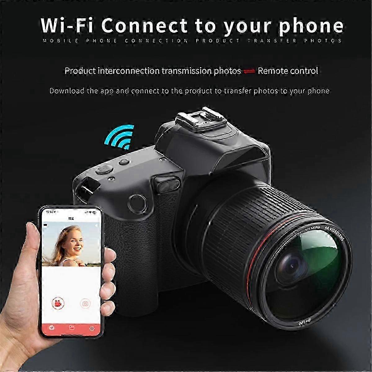 4K WIFI WebCam Video Recorder 64MP Camcorder mit Zoom zum Bloggen