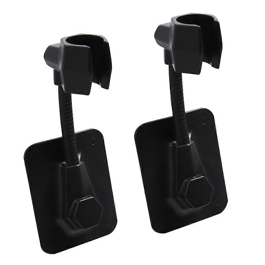 Shower Spray Holder Adjustable Storage Rack Black 14x6CM 2Pcs