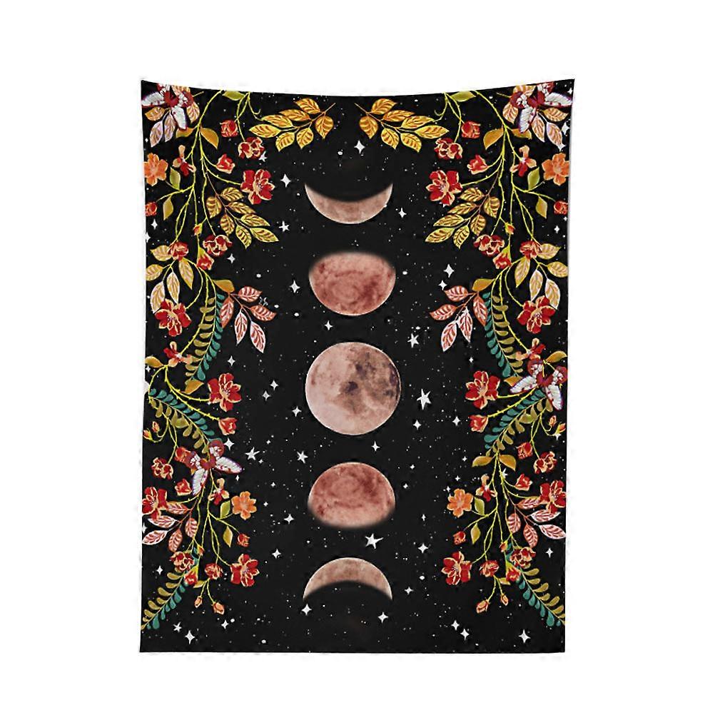 Moon Phase Wall Carpet Unique Tapestry Blanket Indoor Decoration Adults Rectangular Shape Decor Polyester 1Set