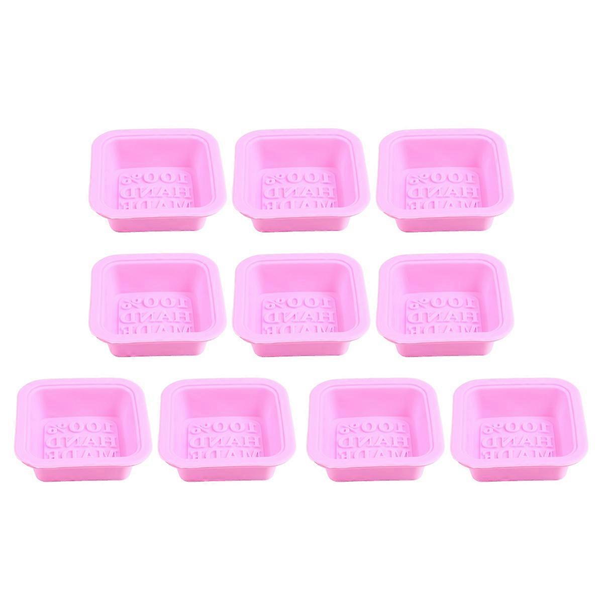 Unique Soap Molds Flexible Soap Loaf Molds Diy Tools Crafting Supplies Rectangular 7.00X7.00X2.00Cm 10Pcs