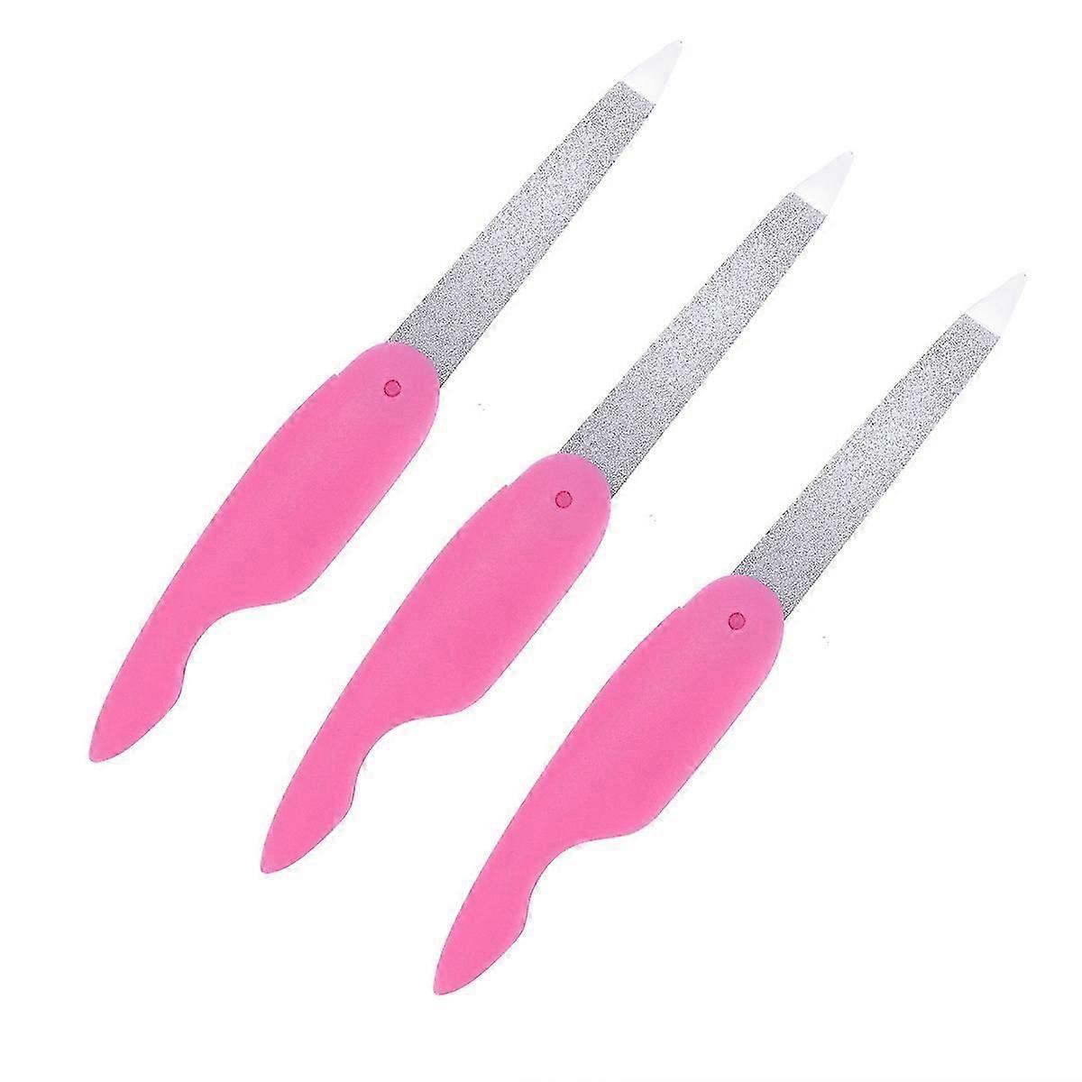 3 Pcs Nail Buffers 3 Way Nail Buffer Pedicure Tools Set Nail File Foldable Metal Nail File