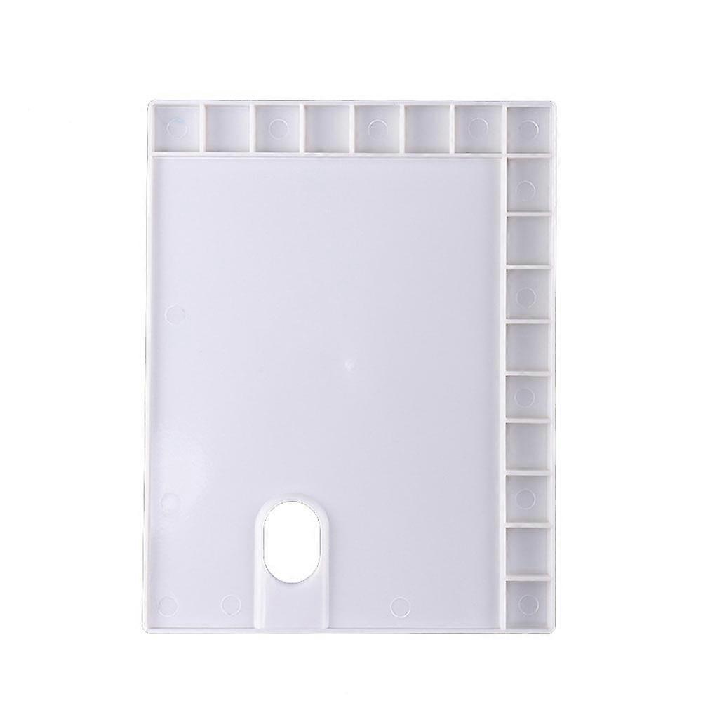 17 Grids Plastic Watercolor Paints Plates for Easy Mixing and Cleanup Lightweight Durable White